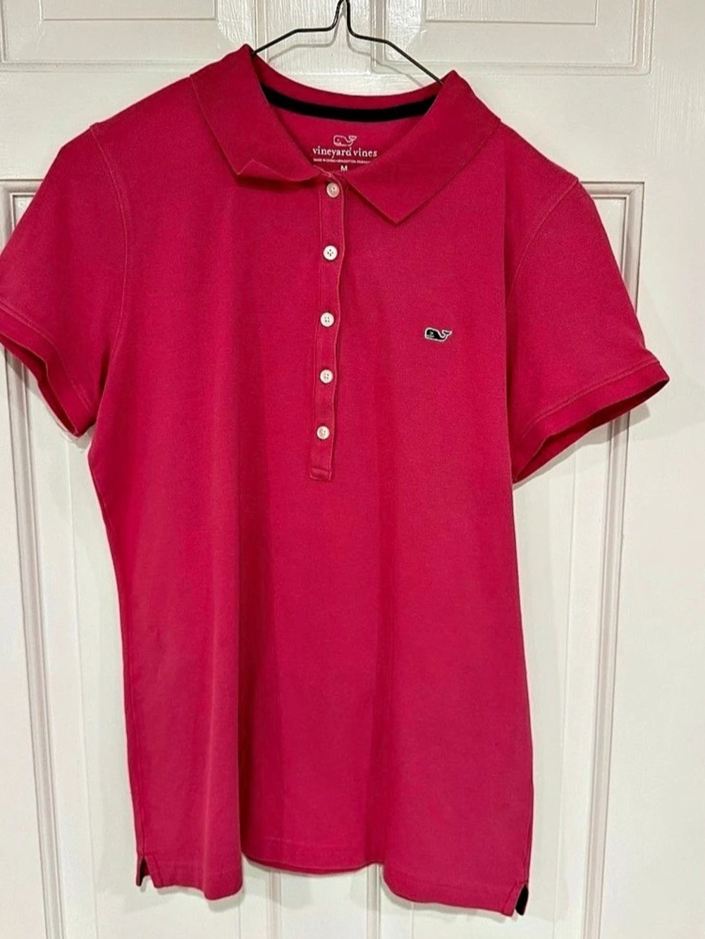 Vineyard Vines Classic Pique Polo Short Sleeve Pink Medium